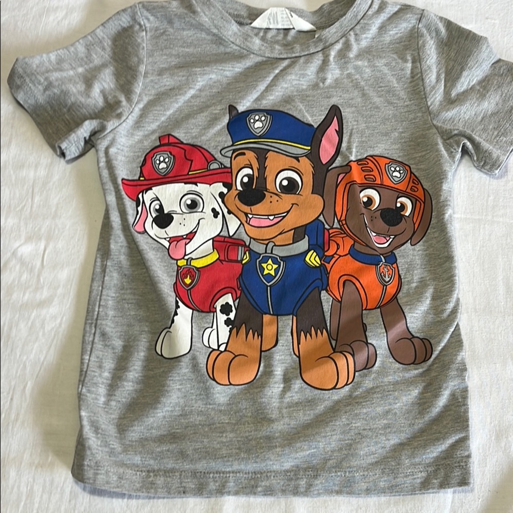 4-6 yr H&M Gray T-Shirt with Paw Patrol Logo